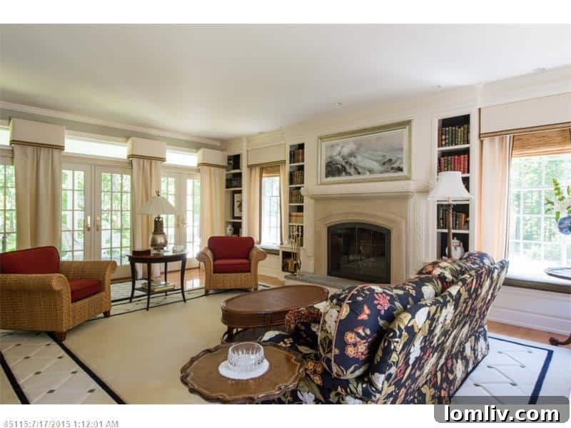 Charming architectural details and lush landscaping at 2 Poets Lane.