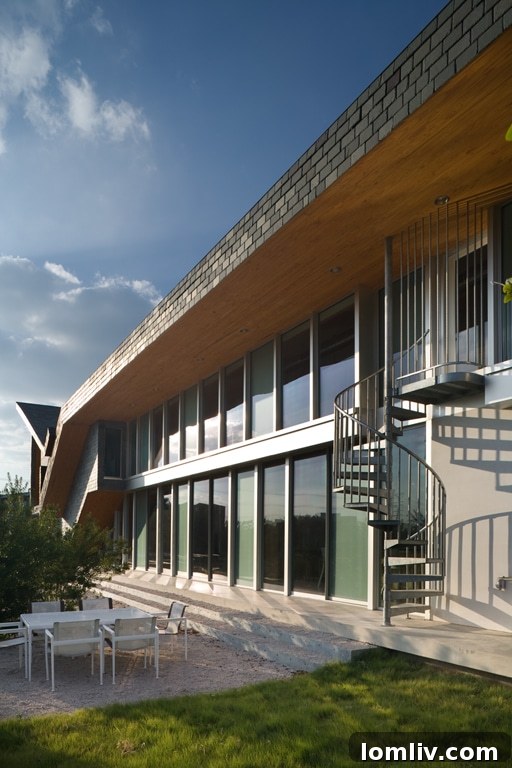 Exterior Detail of the Chris Craft House in Urban Reserve