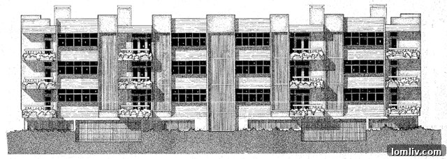Preston Place Drawing from Northwest Highway, Circa 1973