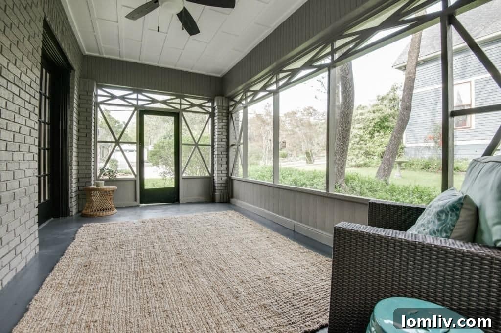 The charming backyard or patio area of the restored McKinney home, perfect for outdoor relaxation and entertaining