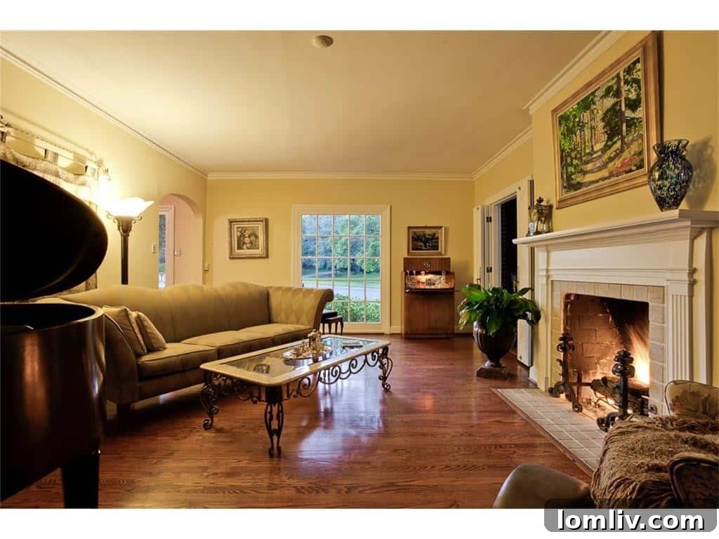 1818 W. Colorado Formal Living Fireplace - Historic Dallas Real Estate