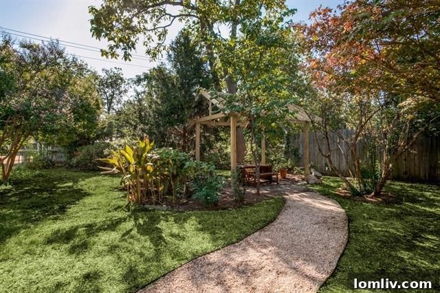 914 Westmount Ave Dallas - Stone Ground Covering under Pergola