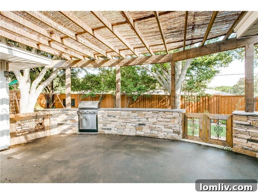 Outdoor Grill Area on the Covered Porch