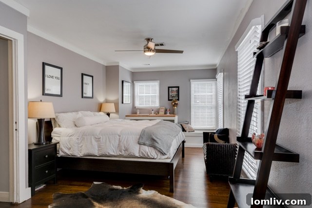 Master bedroom with Star Wars reference in East Kessler Park home
