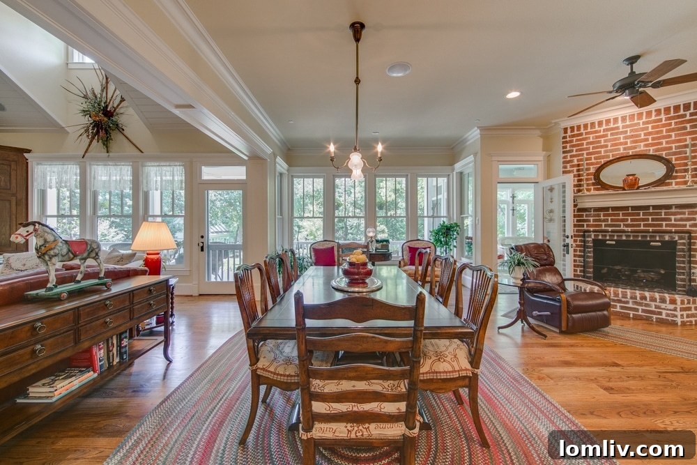 Red Center Island with Antique Chandelier in Kitchen