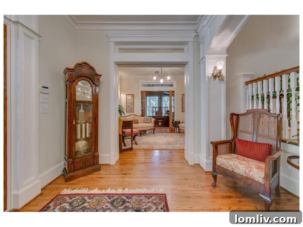 Formal Dining Room with Antique Brass Chandelier