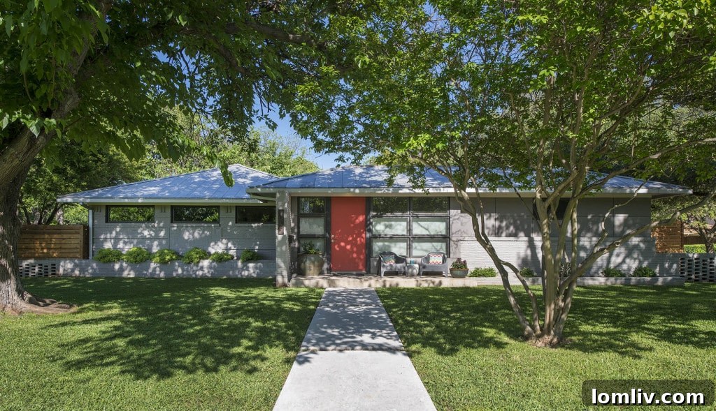 Beautifully renovated mid-century modern home at 10222 Better Drive, preserving original footprint