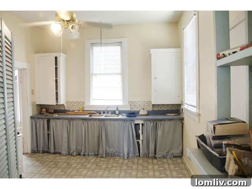 Current state of the cottage kitchen, ripe for a stunning renovation.