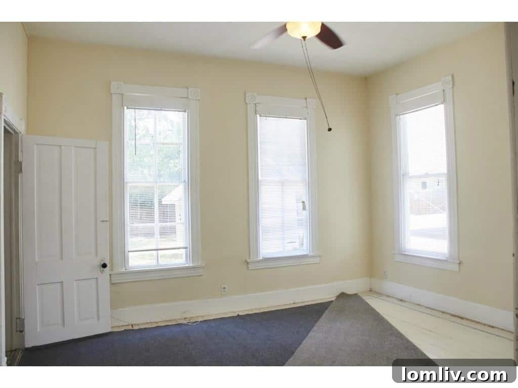 Another view of the charming vintage doors and trim.