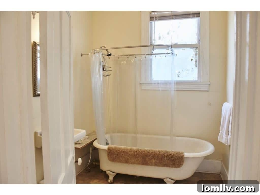 A classic claw-foot bathtub, perfect for a luxurious bathroom renovation.