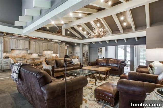 Comfortable family room with plush seating and inviting decor, perfect for relaxation