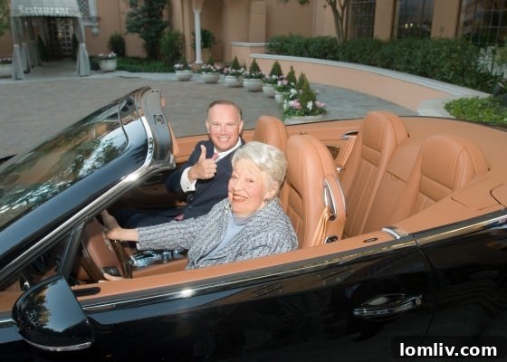 Ebby Halliday, Dave Perry-Miller, and the Bentley at 101 years old