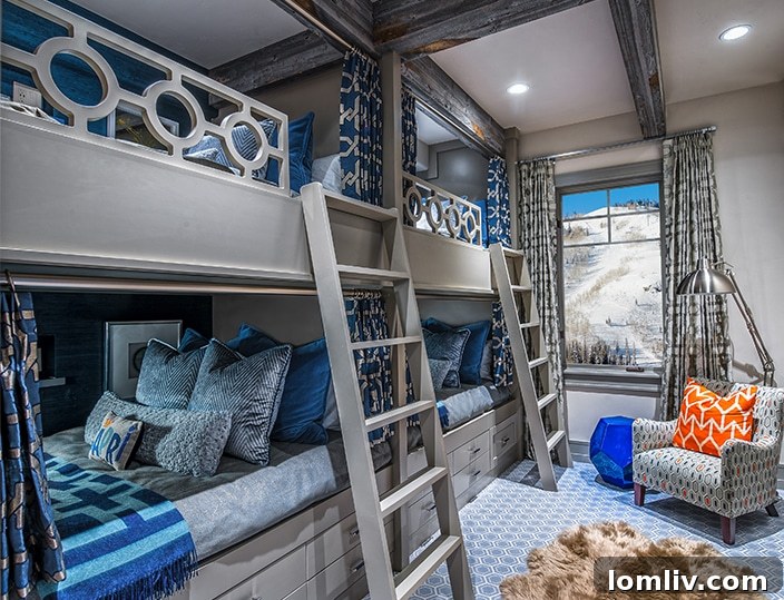 Modern Bunk Beds with Privacy Curtains