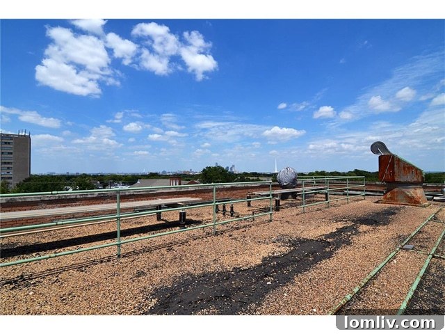 Rooftop area of the Dallas Power and Light building