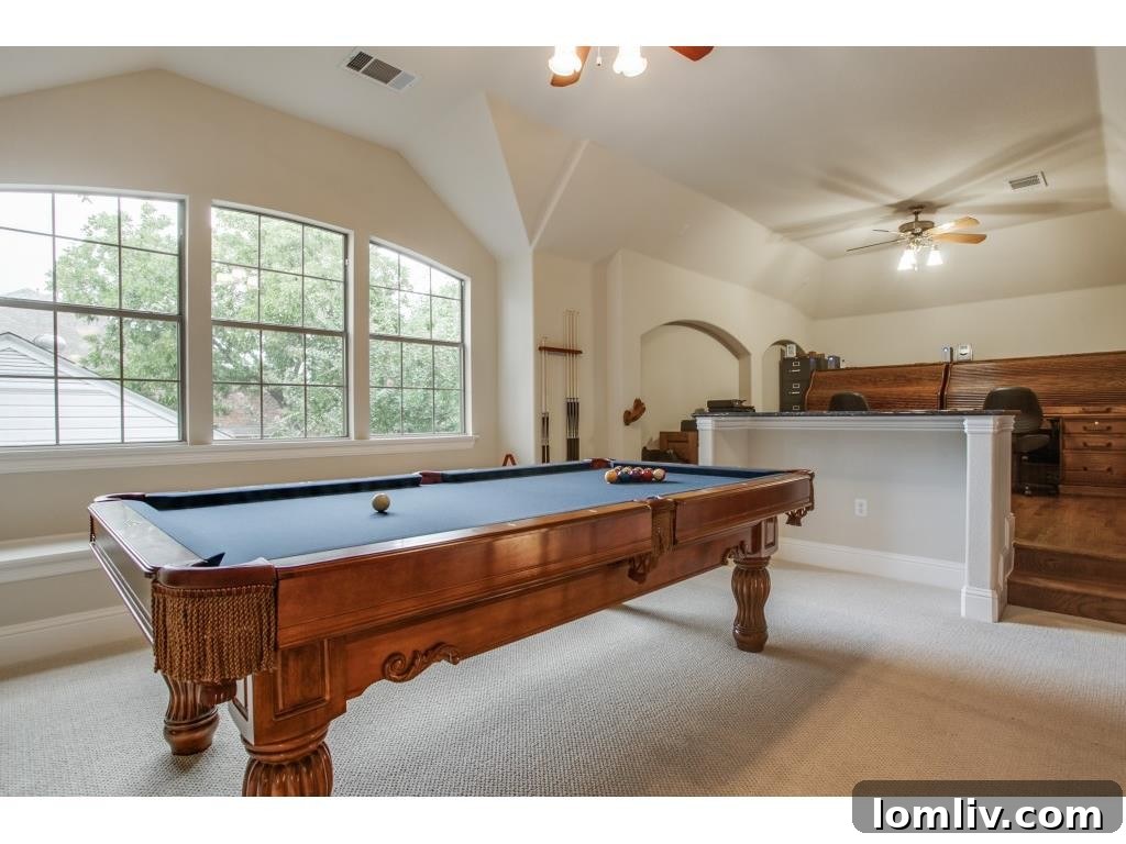 Inwood Home of The Week: Bluffview's Fresh Build Where Location is Everything 16 Versatile Game Room or Media Space Upstairs