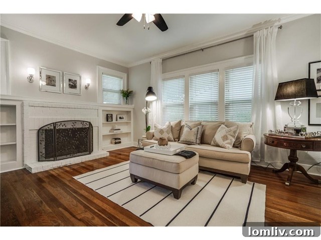 Cozy seating area showcasing refined decor in the renovated living space