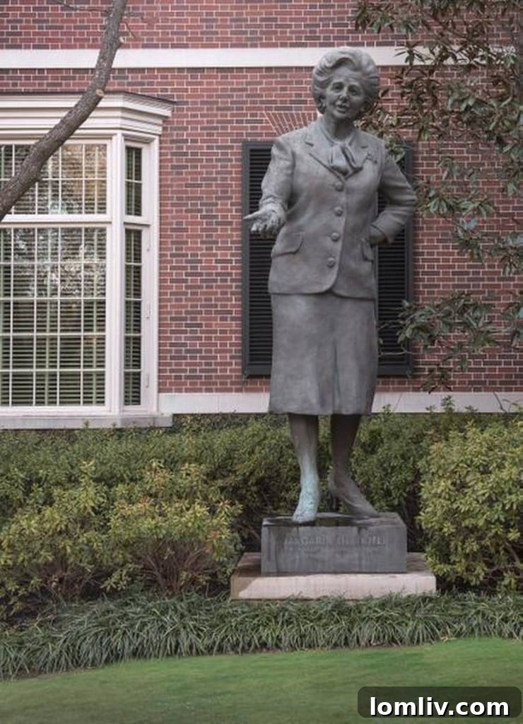 Margaret Thatcher sculpture in Harlan Crow's collection