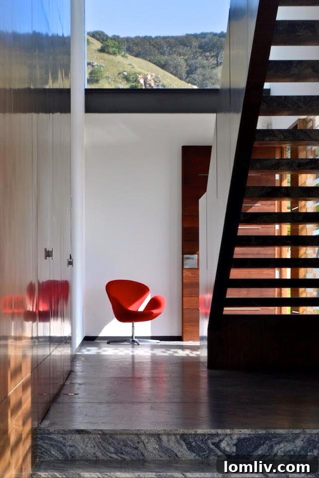Interior detail of the Wind House with contemporary design elements.