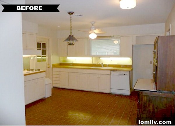 Before Renovation: Outdated Kitchen Layout at 3506 Warick Dr. (View A)