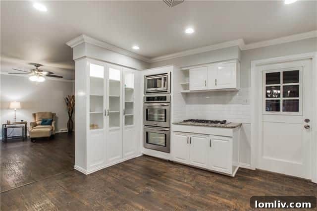 View of Kitchen Cabinets and Wine Refrigerator