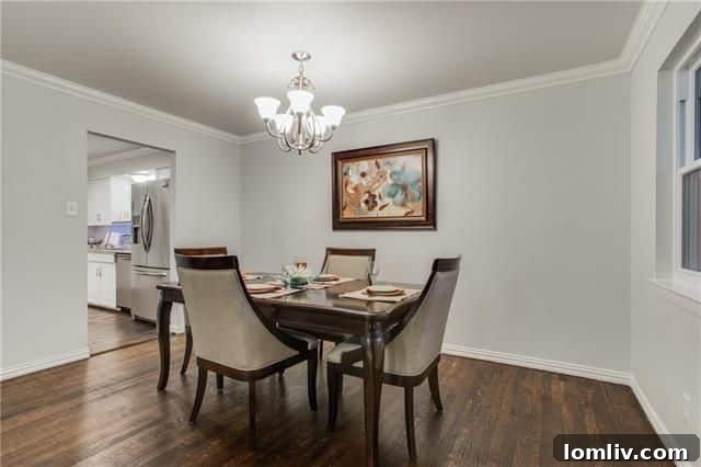 Dining Area Adjacent to Living Room
