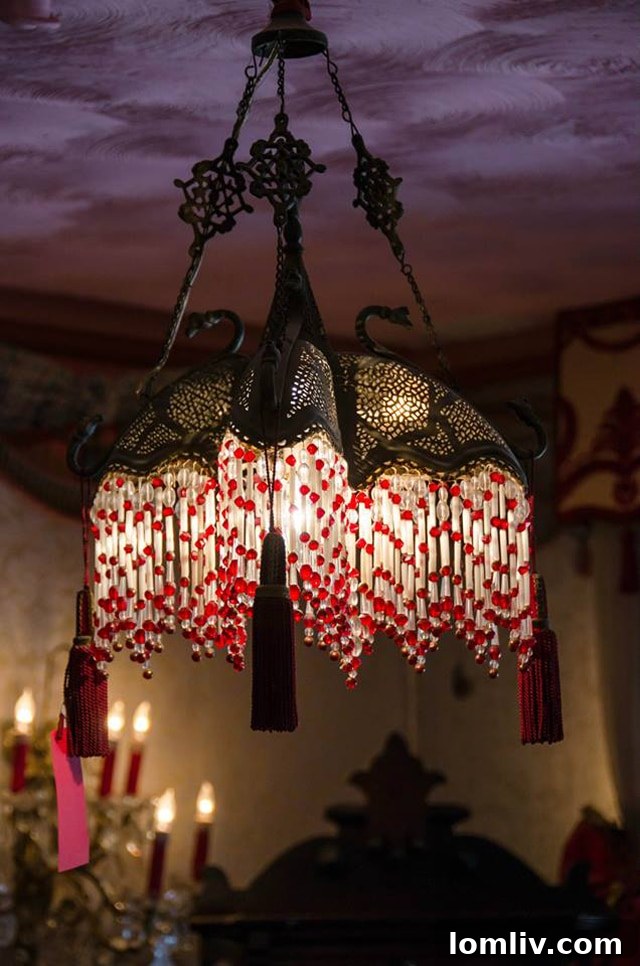 Swan House Ceiling Fixture - Interior Lighting Detail