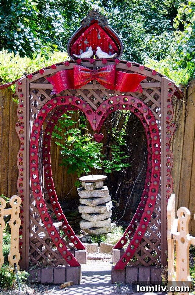Swan House Arbor - Detailed Woodwork and Garden Features