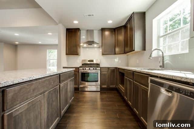 Modern Cabinetry and Fixtures in Kitchen