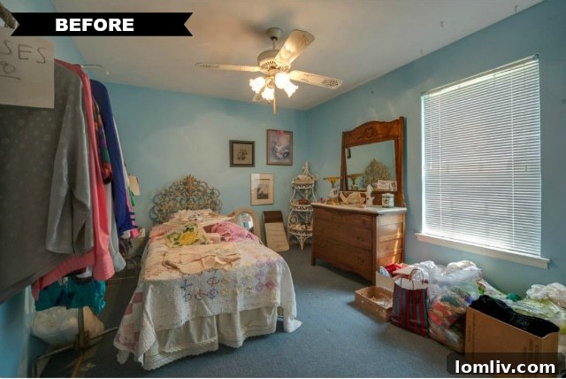 Outdated Master Bedroom Before Remodel