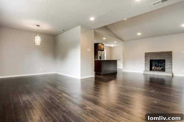 Spacious Open Concept Living Area After Renovation