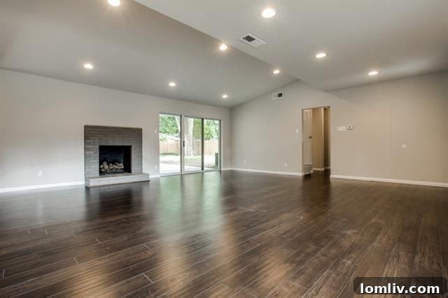 Vaulted Ceiling and Recessed Lighting in Renovated Home
