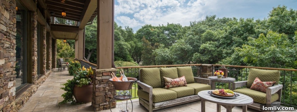 Another view of the elegant outdoor living space