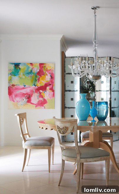 Detail of a Jan Showers designed interior, highlighting fine art and furniture