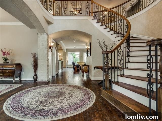 Luxurious living room with fireplace in the University Park estate