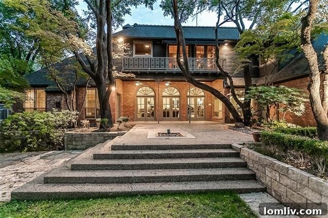 Lushly landscaped backyard in North Dallas, perfect for outdoor living