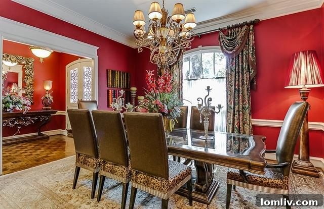 Elegant interior with high ceilings and custom built-ins