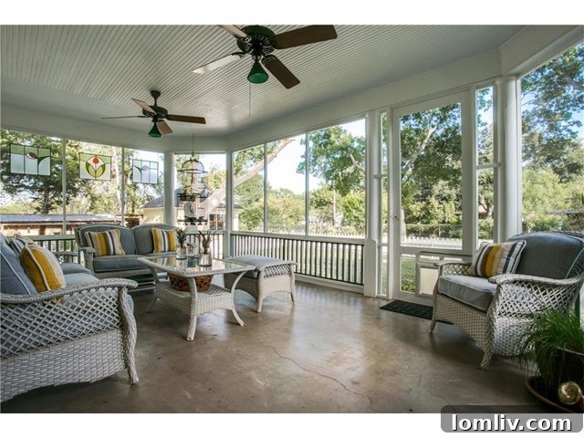Charming back porch of 802 Brown Street, perfect for relaxation