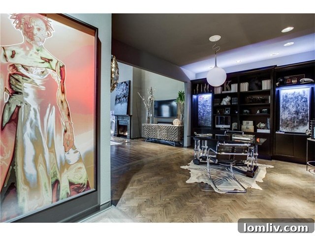 3730 Holland Avenue Entryway with Terrazzo and Modern Art