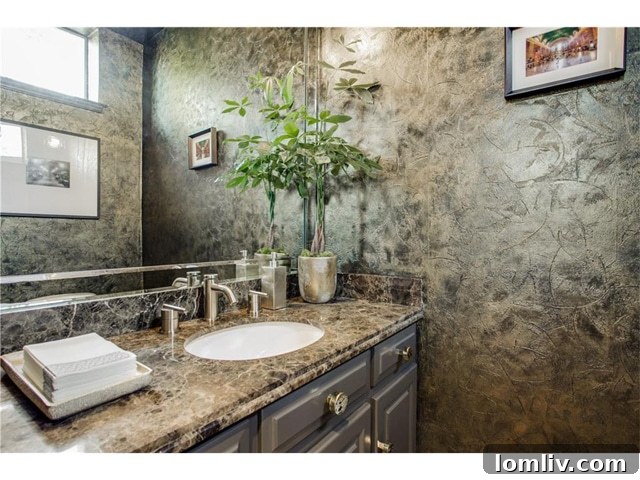 Chic Modern Powder Bath with Designer Fixtures