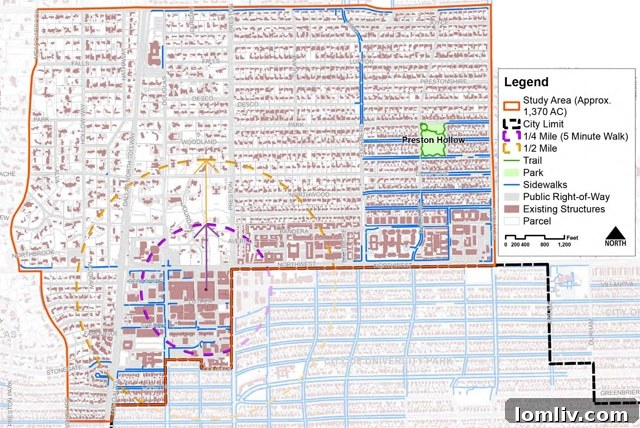 Preston Center Task Force: Data That Rewrites Expectations 7 Preston Center Task Force Area Walkability