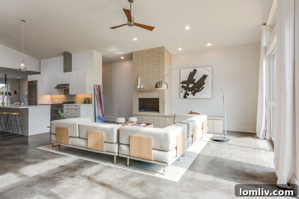 Modern kitchen with high-end appliances and quartz countertops