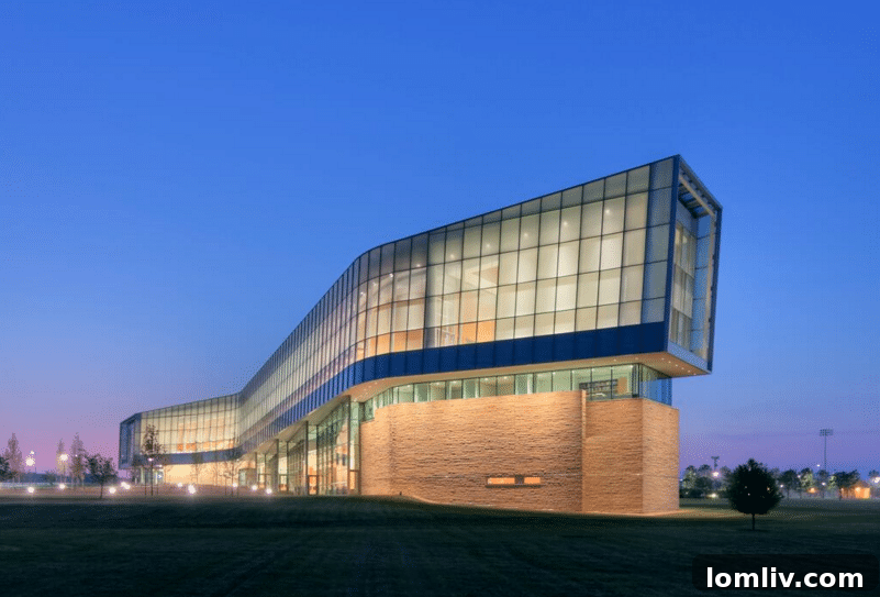 The modern and inviting facade of the Pennsylvania State University Dickinson School of Law, Lewis Katz Building.