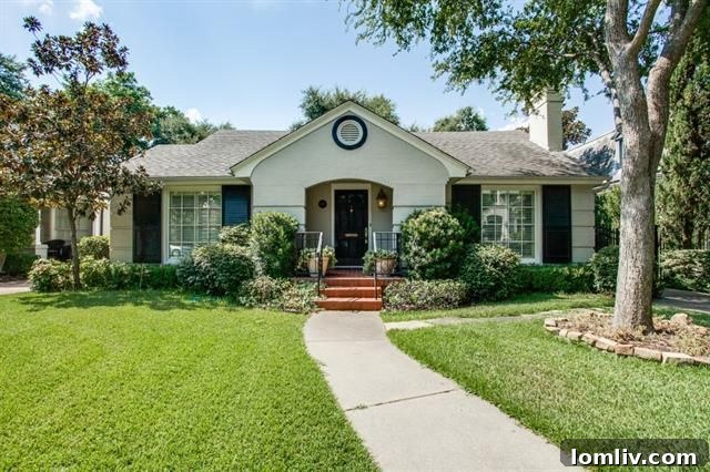 Traditional home exterior at 4661 N Versailles Ave, West Highland Park.