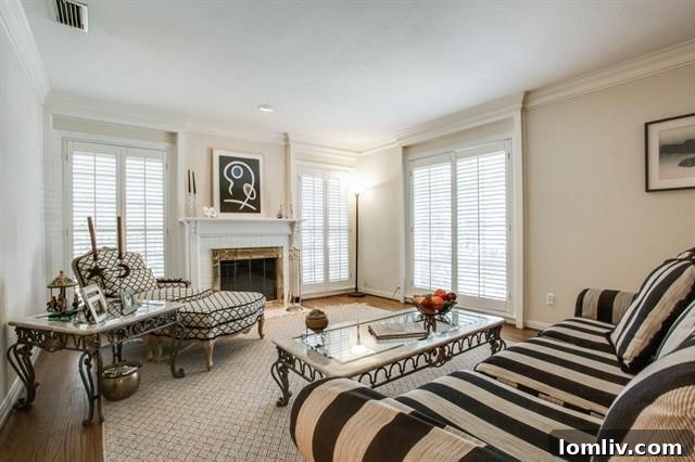 Spacious living area with modern updates at 4661 N Versailles Ave.