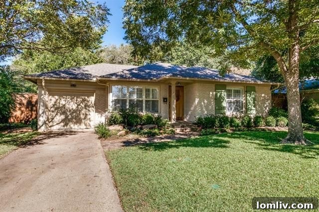Exterior view of 4135 Saranac Dr, a Northwest Dallas Midcentury home.