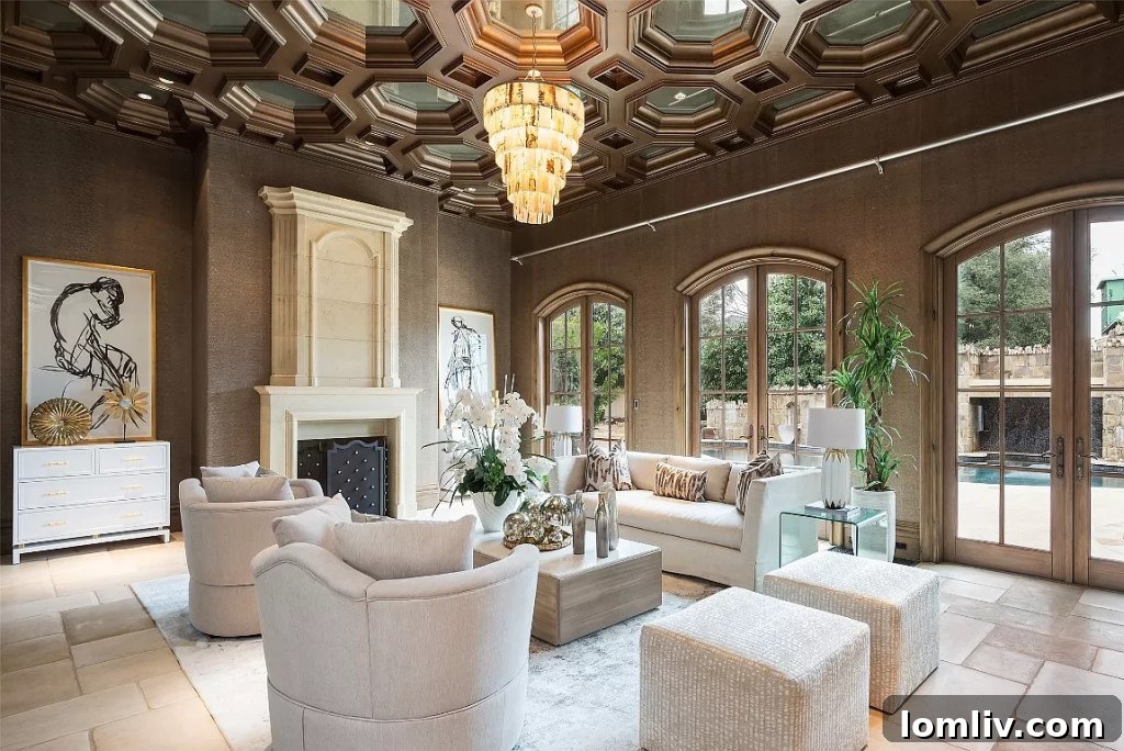 Luxurious living space staging by George Bass Stage & Design
