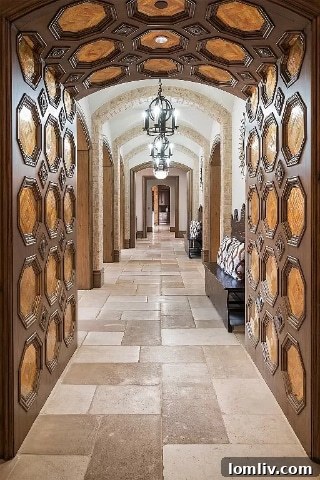Elegant hallway in the Preston Hollow mansion