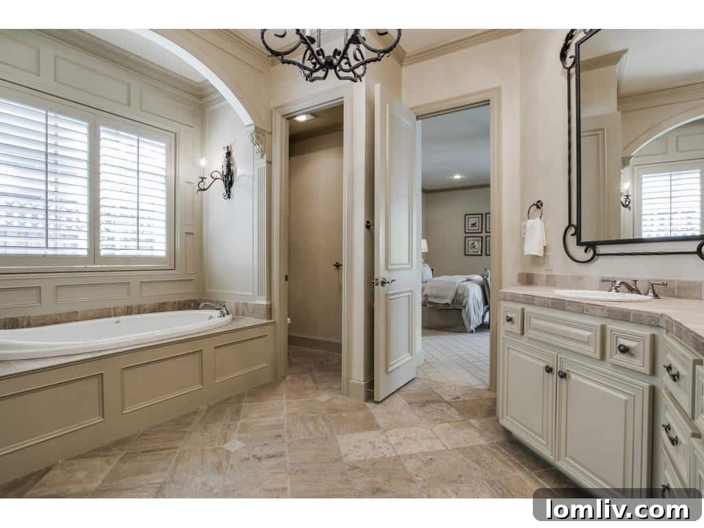 Detail of the luxurious master tub area, designed for ultimate relaxation