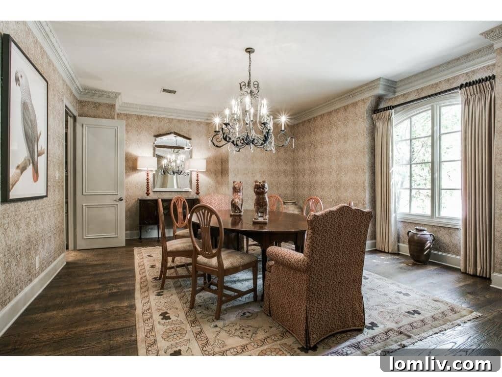 Spacious and elegant living area with natural light and hardwood floors
