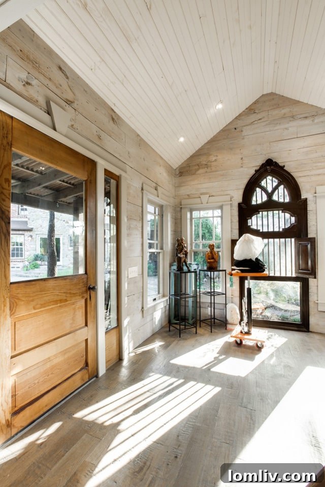 Charming entryway of the Stevens Park Estates home, Dallas, TX